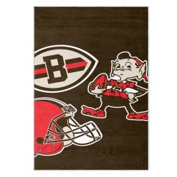 nfl cleveland browns area rug non slip football carpet home decor gift idea for fans clb140