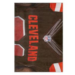 nfl cleveland browns area rug non slip football carpet home decor gift idea for fans clb142