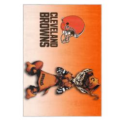 nfl cleveland browns area rug non slip football carpet home decor gift idea for fans clb169