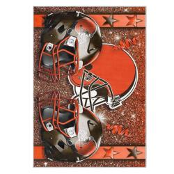 nfl cleveland browns area rug non slip football carpet home decor gift idea for fans clb204