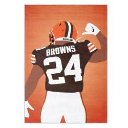 nfl cleveland browns area rug non slip football carpet home decor gift idea for fans clb72