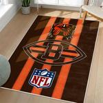 nfl cleveland browns area rug non slip football carpet home decor gift idea for fans living room clb100