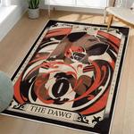 nfl cleveland browns area rug non slip football carpet home decor gift idea for fans living room clb101