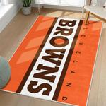 nfl cleveland browns area rug non slip football carpet home decor gift idea for fans living room clb102