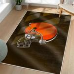 nfl cleveland browns area rug non slip football carpet home decor gift idea for fans living room clb106