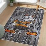 nfl cleveland browns area rug non slip football carpet home decor gift idea for fans living room clb107
