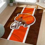 nfl cleveland browns area rug non slip football carpet home decor gift idea for fans living room clb110