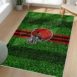 nfl cleveland browns area rug non slip football carpet home decor gift idea for fans living room clb113