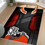 nfl cleveland browns area rug non slip football carpet home decor gift idea for fans living room clb115