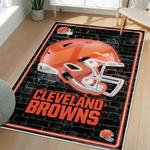 nfl cleveland browns area rug non slip football carpet home decor gift idea for fans living room clb125