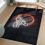 nfl cleveland browns area rug non slip football carpet home decor gift idea for fans living room clb127