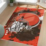 nfl cleveland browns area rug non slip football carpet home decor gift idea for fans living room clb131