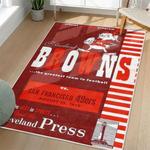 nfl cleveland browns area rug non slip football carpet home decor gift idea for fans living room clb133