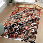 nfl cleveland browns area rug non slip football carpet home decor gift idea for fans living room clb134