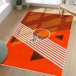 nfl cleveland browns area rug non slip football carpet home decor gift idea for fans living room clb135