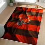 nfl cleveland browns area rug non slip football carpet home decor gift idea for fans living room clb137
