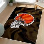 nfl cleveland browns area rug non slip football carpet home decor gift idea for fans living room clb141