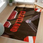 nfl cleveland browns area rug non slip football carpet home decor gift idea for fans living room clb142