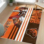 nfl cleveland browns area rug non slip football carpet home decor gift idea for fans living room clb143