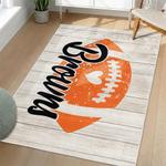 nfl cleveland browns area rug non slip football carpet home decor gift idea for fans living room clb146