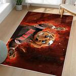 nfl cleveland browns area rug non slip football carpet home decor gift idea for fans living room clb148