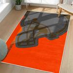 nfl cleveland browns area rug non slip football carpet home decor gift idea for fans living room clb149