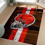 nfl cleveland browns area rug non slip football carpet home decor gift idea for fans living room clb164