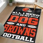 nfl cleveland browns area rug non slip football carpet home decor gift idea for fans living room clb166