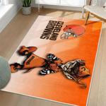 nfl cleveland browns area rug non slip football carpet home decor gift idea for fans living room clb169