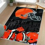 nfl cleveland browns area rug non slip football carpet home decor gift idea for fans living room clb173