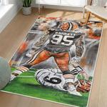 nfl cleveland browns area rug non slip football carpet home decor gift idea for fans living room clb175