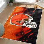 nfl cleveland browns area rug non slip football carpet home decor gift idea for fans living room clb180