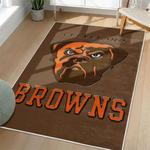 nfl cleveland browns area rug non slip football carpet home decor gift idea for fans living room clb181