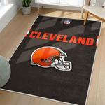 nfl cleveland browns area rug non slip football carpet home decor gift idea for fans living room clb182