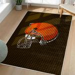 nfl cleveland browns area rug non slip football carpet home decor gift idea for fans living room clb192