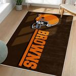 nfl cleveland browns area rug non slip football carpet home decor gift idea for fans living room clb199