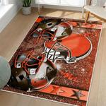 nfl cleveland browns area rug non slip football carpet home decor gift idea for fans living room clb204