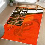 nfl cleveland browns area rug non slip football carpet home decor gift idea for fans living room clb52