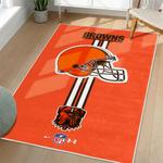 nfl cleveland browns area rug non slip football carpet home decor gift idea for fans living room clb53