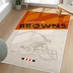 nfl cleveland browns area rug non slip football carpet home decor gift idea for fans living room clb55