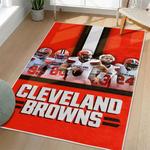 nfl cleveland browns area rug non slip football carpet home decor gift idea for fans living room clb56