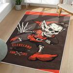 nfl cleveland browns area rug non slip football carpet home decor gift idea for fans living room clb61
