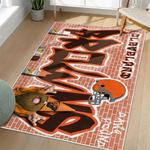 nfl cleveland browns area rug non slip football carpet home decor gift idea for fans living room clb64