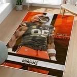 nfl cleveland browns area rug non slip football carpet home decor gift idea for fans living room clb68