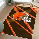 nfl cleveland browns area rug non slip football carpet home decor gift idea for fans living room clb70