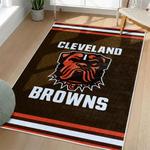 nfl cleveland browns area rug non slip football carpet home decor gift idea for fans living room clb85