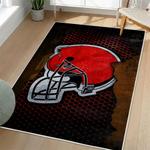 nfl cleveland browns area rug non slip football carpet home decor gift idea for fans living room clb87