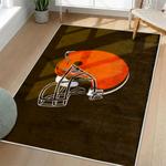 nfl cleveland browns area rug non slip football carpet home decor gift idea for fans living room clb89