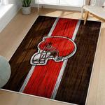 nfl cleveland browns area rug non slip football carpet home decor gift idea for fans living room clb90
