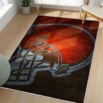 nfl cleveland browns area rug non slip football carpet home decor gift idea for fans living room clb91
